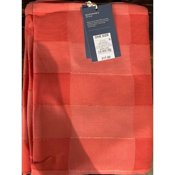 Women's Textured Check Wrap Scarf - Universal Thread-Red - Picture 3 of 4